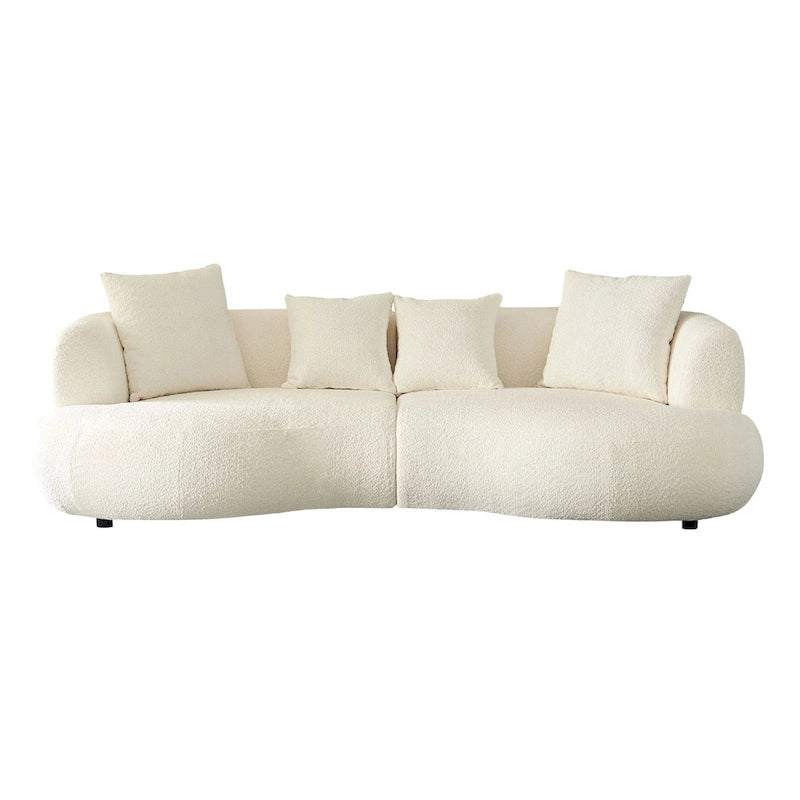 Mid Century Modern Sectional Curved Sofa Couch