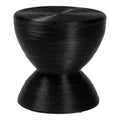 Laminated Natural Rattan Side Table - Hourglass Table with Sculptural Design, Boho Chic Style for Living Room