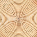 Laminated Natural Rattan Side Table - Hourglass Table with Sculptural Design, Boho Chic Style for Living Room