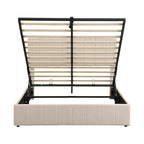 Upholstered Platform Bed with Hydraulic Storage System