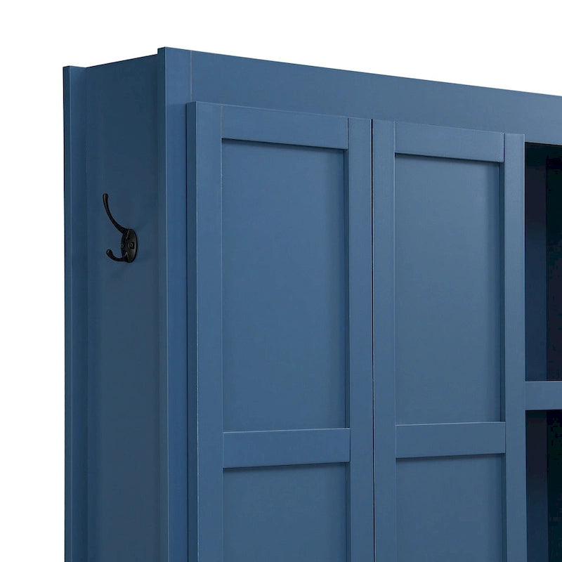 Farmhouse-Style 4-in-1 Hall Tree with Mudroom Bench
