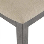 Beige Linen Rattan Back Dining Chairs (Set of 2)