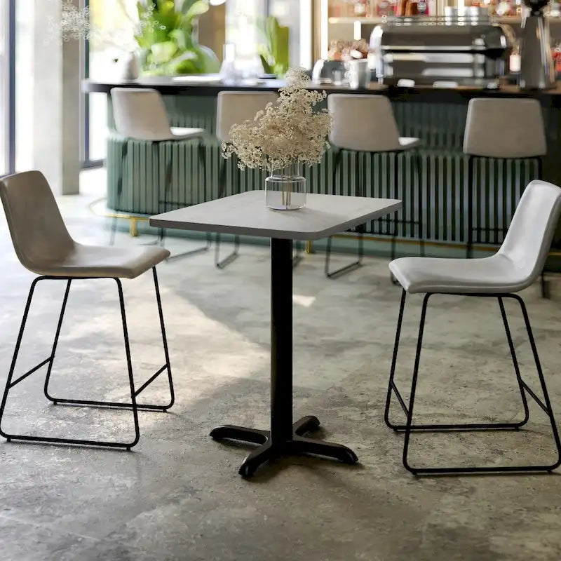 24 x 30 Rectangular Laminate Table Top with 22 x 22 Table Height Base - 24W x 30D x 31.125H