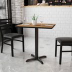 24 x 30 Rectangular Laminate Table Top with 22 x 22 Table Height Base - 24W x 30D x 31.125H