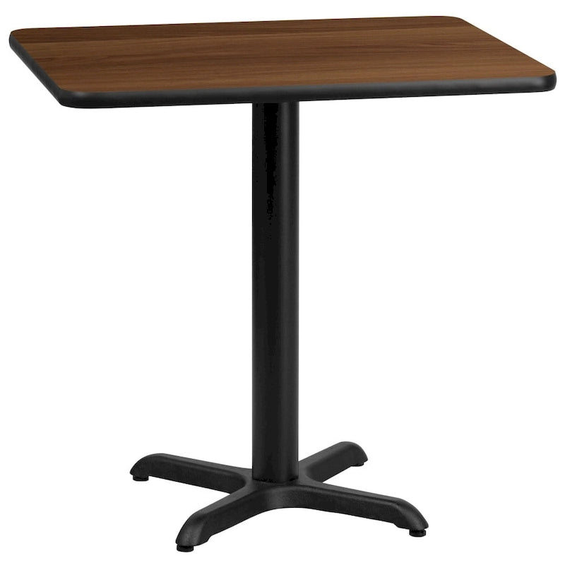 24 x 30 Rectangular Laminate Table Top with 22 x 22 Table Height Base - 24W x 30D x 31.125H