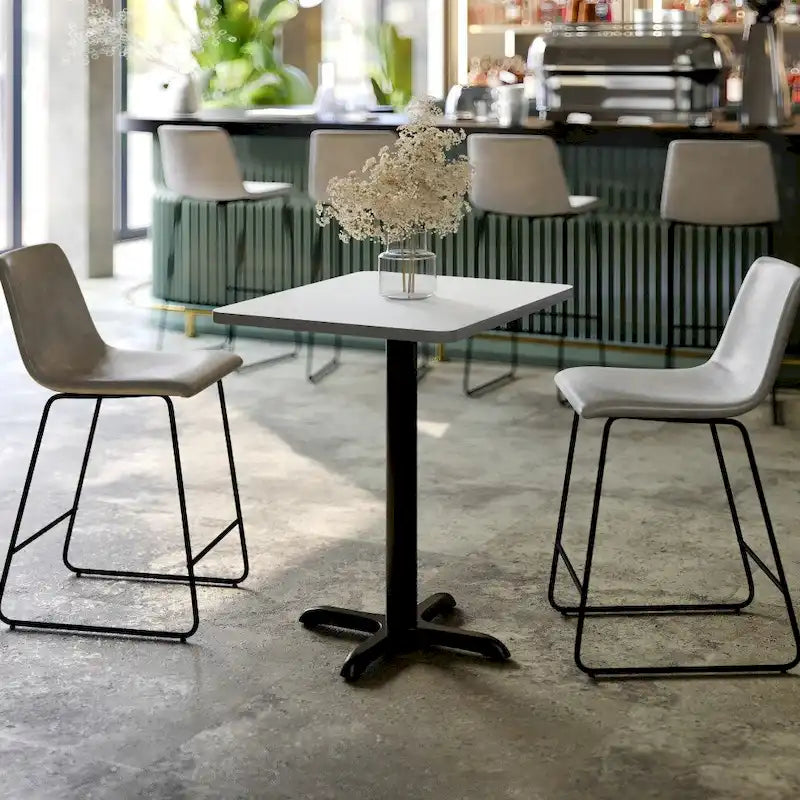 24 x 30 Rectangular Laminate Table Top with 22 x 22 Table Height Base - 24W x 30D x 31.125H