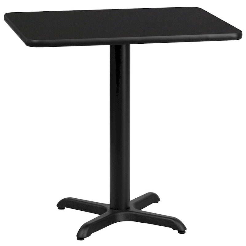24 x 30 Rectangular Laminate Table Top with 22 x 22 Table Height Base - 24W x 30D x 31.125H