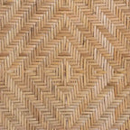 Mid-Century Modern Two-Tone Black and Natural Brown Rattan Dining Chair
