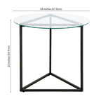 24 Wide Round Side Table - 24 Wide