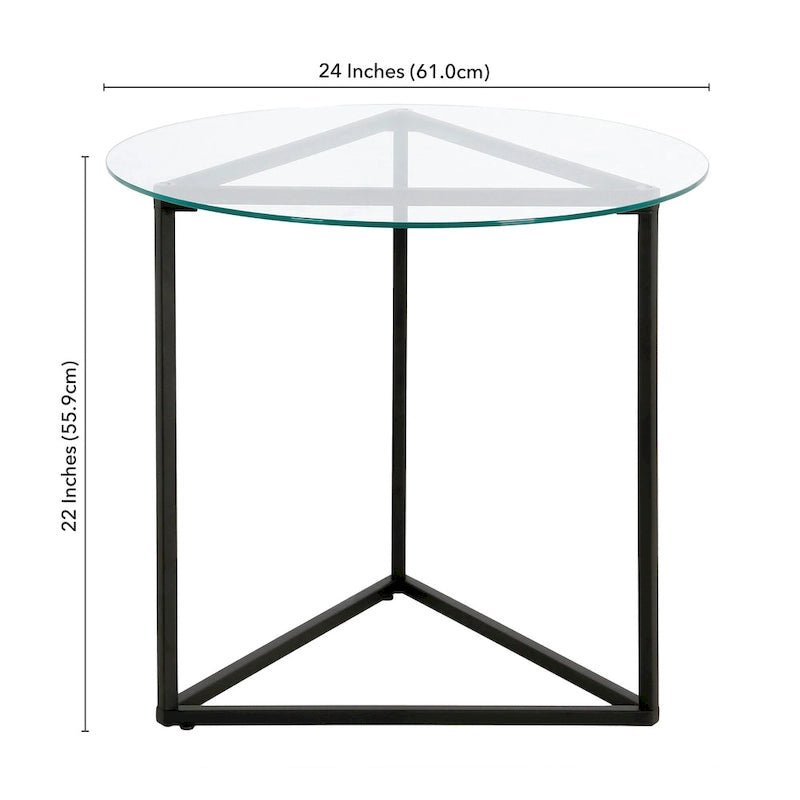 24 Wide Round Side Table - 24 Wide