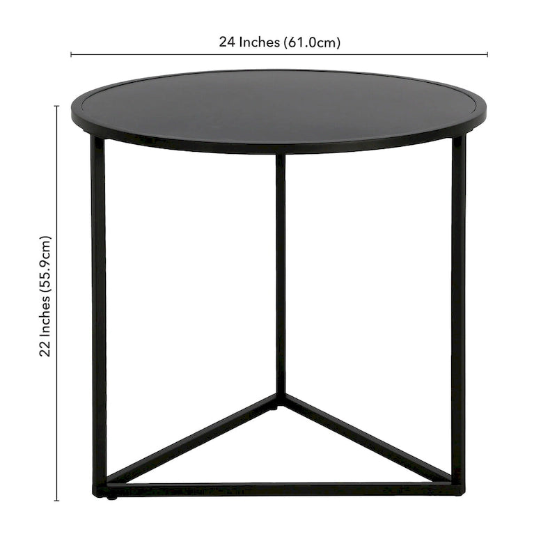 24 Wide Round Side Table - 24 Wide