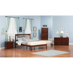 Solid Wood Queen Platform Bed in Walnut