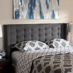 Contemporary Fabric Winged Headboard