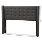 Contemporary Fabric Winged Headboard