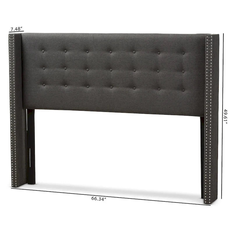 Contemporary Fabric Winged Headboard