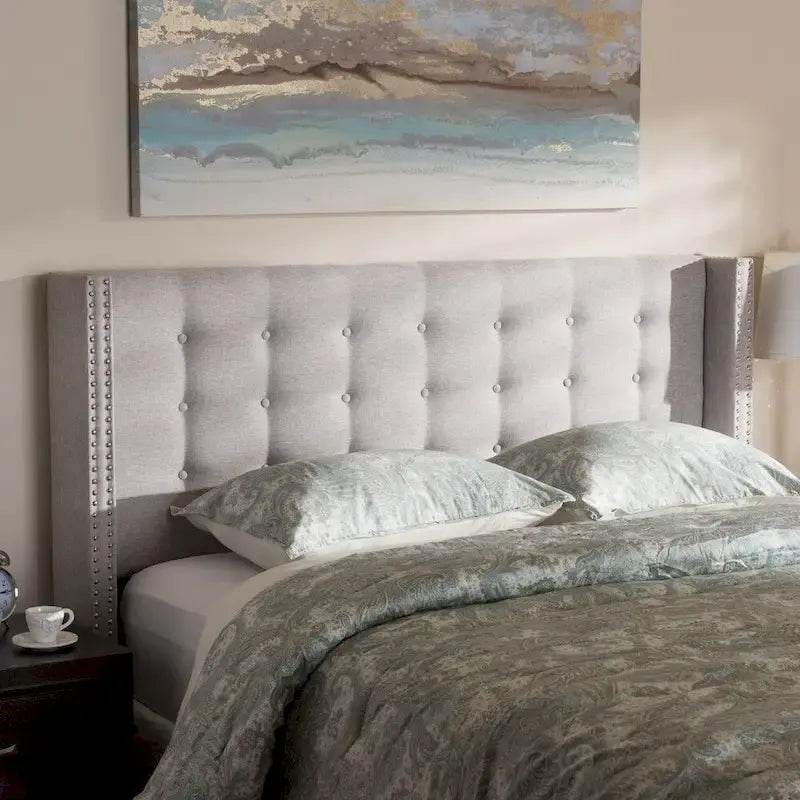 Contemporary Fabric Winged Headboard