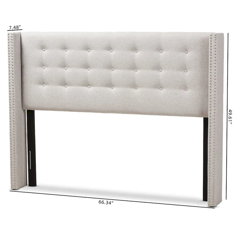 Contemporary Fabric Winged Headboard