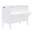 Full Size Murphy Bed Chest with Desk, USB Port