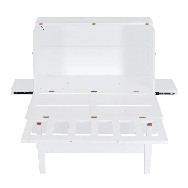 Full Size Murphy Bed Chest with Desk, USB Port