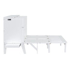 Full Size Murphy Bed Chest with Desk, USB Port