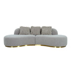 Curved Sofa with 3 Pillow Included