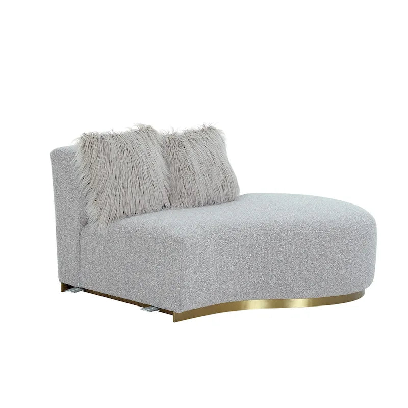 Curved Sofa with 3 Pillow Included