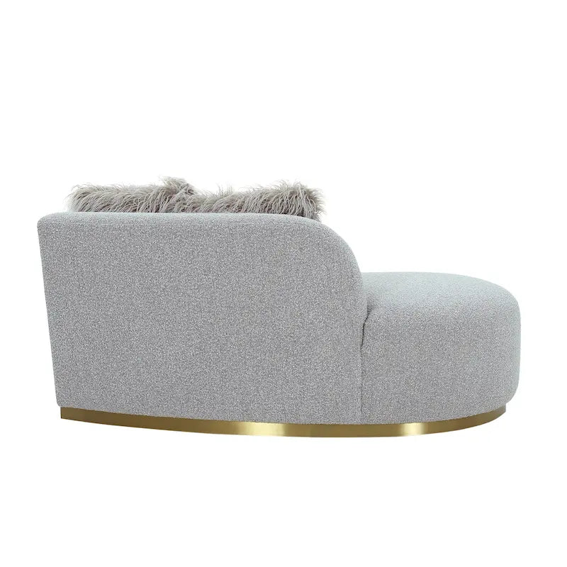 Curved Sofa with 3 Pillow Included