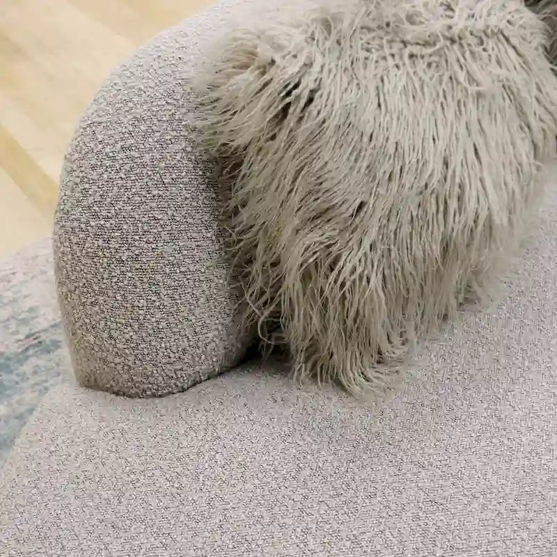 Curved Sofa with 3 Pillow Included
