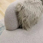 Curved Sofa with 3 Pillow Included