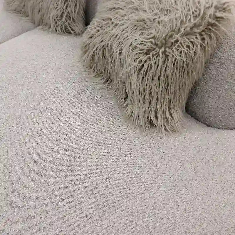 Curved Sofa with 3 Pillow Included