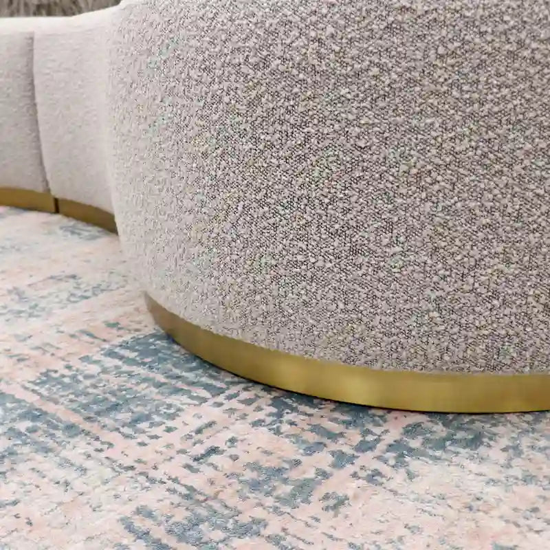 Curved Sofa with 3 Pillow Included