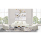 Curved Sofa with 3 Pillow Included