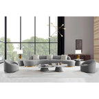 Curved Sofa with 3 Pillow Included