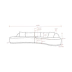 Curved Sofa with 3 Pillow Included