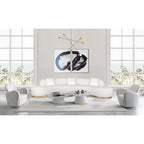 Curved Sofa with 3 Pillow Included