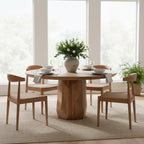 Fitzgerald 60 Light Brown Wood Dining Table - 60.0L x 60.0W x 30.0H