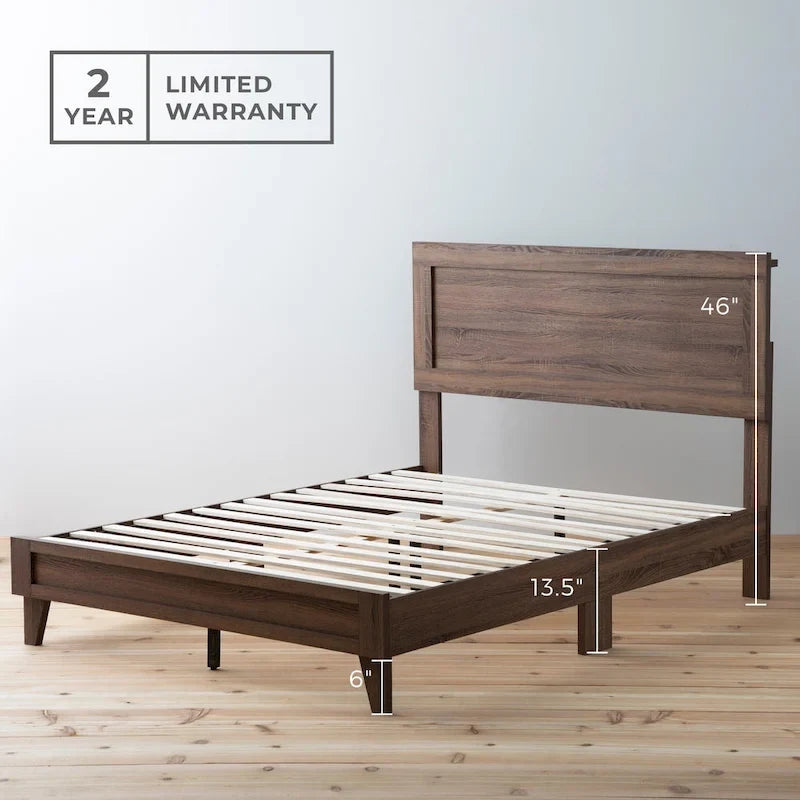 Classic Wood Platform Bed