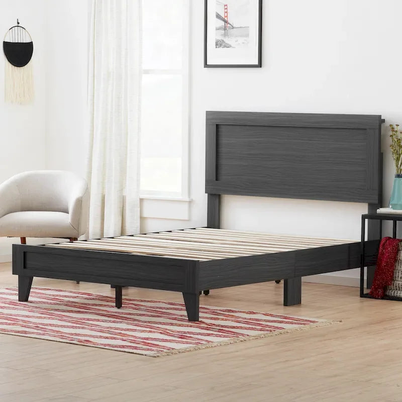 Classic Wood Platform Bed