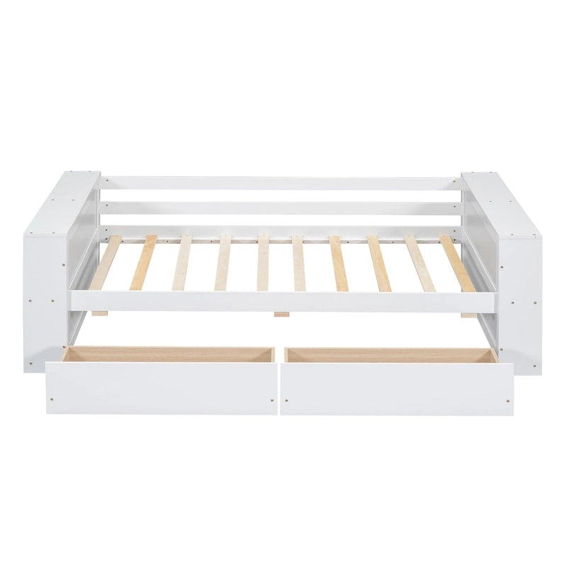 Twin Size Daybed with Shelves and Drawers