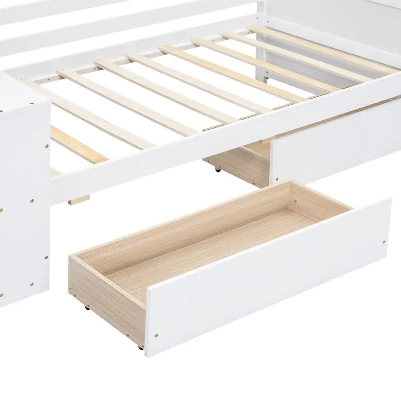 Twin Size Daybed with Shelves and Drawers