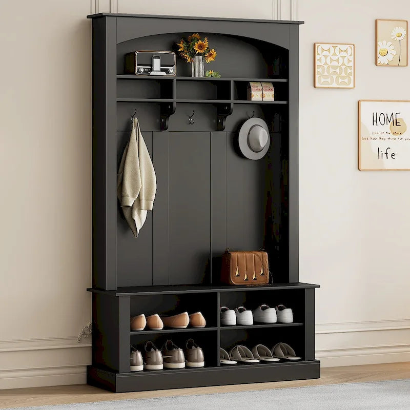 Hall Tree with Bench and Shoe Storage