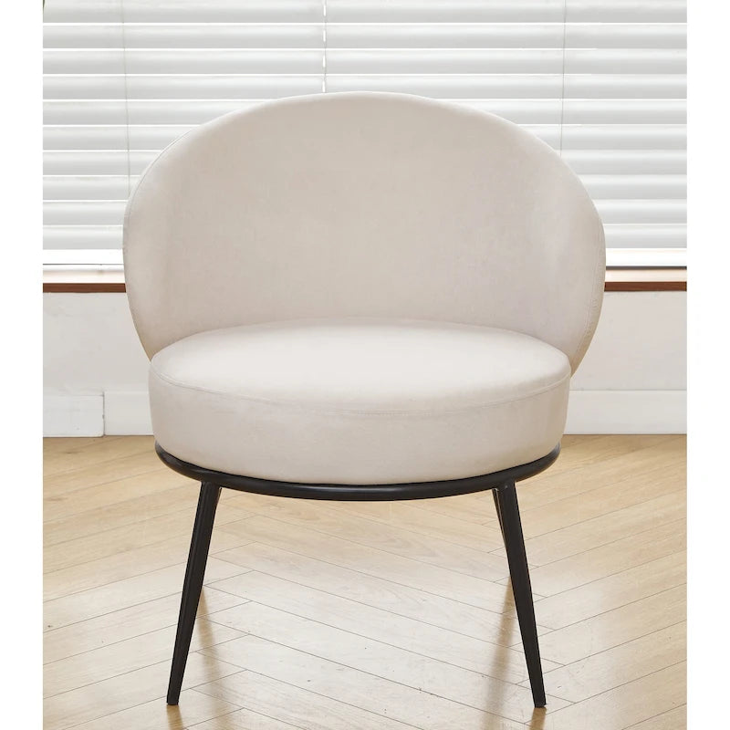 Mid Century Velvet Upholstered Living Room Accent Chair