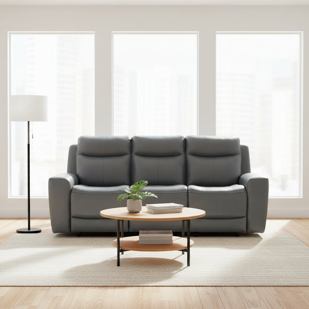 Steel Power Reclining Sofa - 89W x 42D x 43H