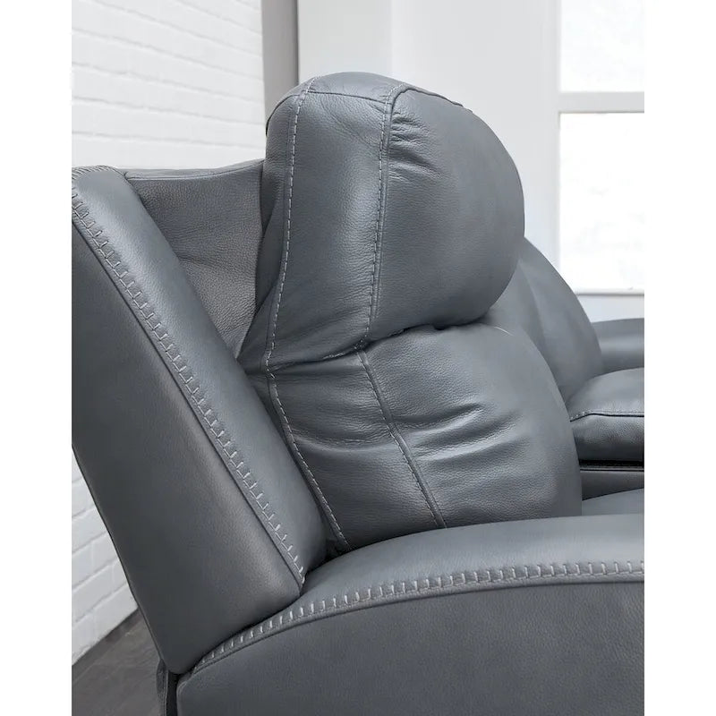Steel Power Reclining Sofa - 89W x 42D x 43H