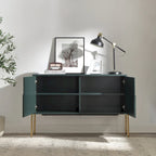 Green Cupboard Console Table with Storage, Sideboard Buffet Table for Living Room & Kitchen - 48.4 inch