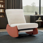 Modern Rocking Chair Recliner, Comfy Rocker Nursery Chair with Footrest, Accent Reading Chair, Upholstered Lounge Chair