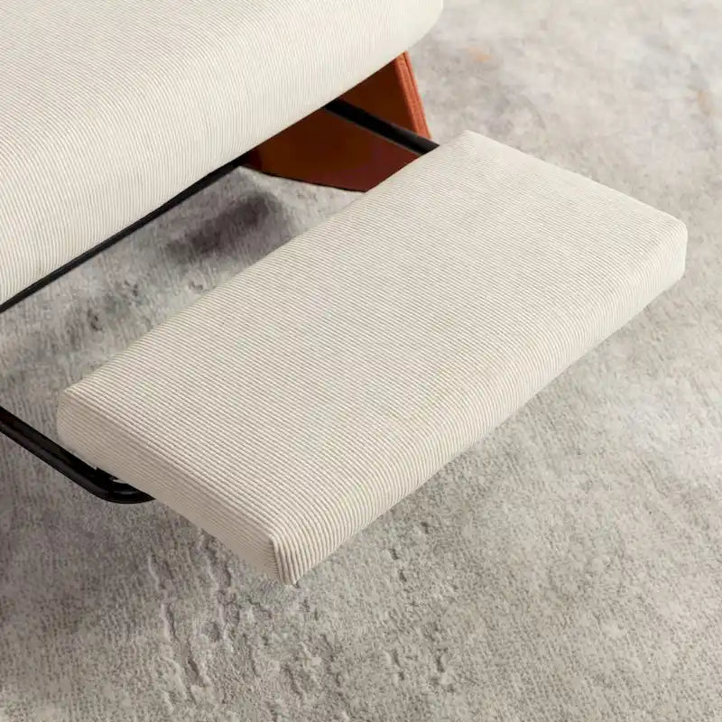 Modern Rocking Chair Recliner, Comfy Rocker Nursery Chair with Footrest, Accent Reading Chair, Upholstered Lounge Chair