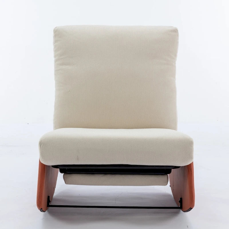 Modern Rocking Chair Recliner, Comfy Rocker Nursery Chair with Footrest, Accent Reading Chair, Upholstered Lounge Chair