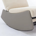 Modern Rocking Chair Recliner, Comfy Rocker Nursery Chair with Footrest, Accent Reading Chair, Upholstered Lounge Chair