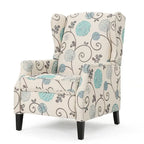 Traditional Fabric Recliner Chairs with Studded Border
